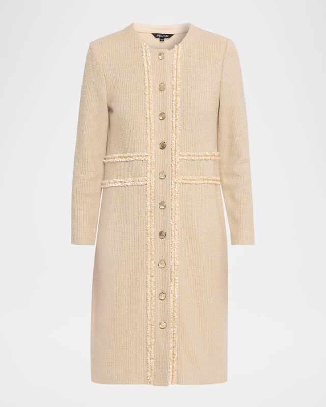 Heritage Lurex Ribbon Chain-Trim Knit Jacket